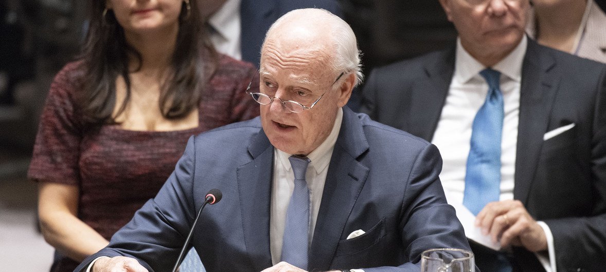 联合国秘书长叙利亚问题特使德米斯图拉向安理会汇报叙利亚局势最新进展。