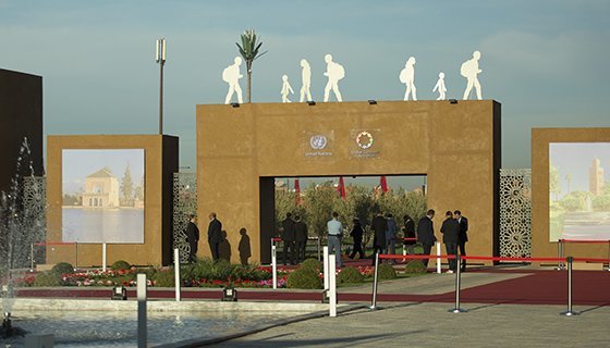 A Cimeira Intergovernmental teve lugar em Marraquexe, Marrocos