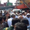 Meeting at Hudaydah Port, Yemen. (file)