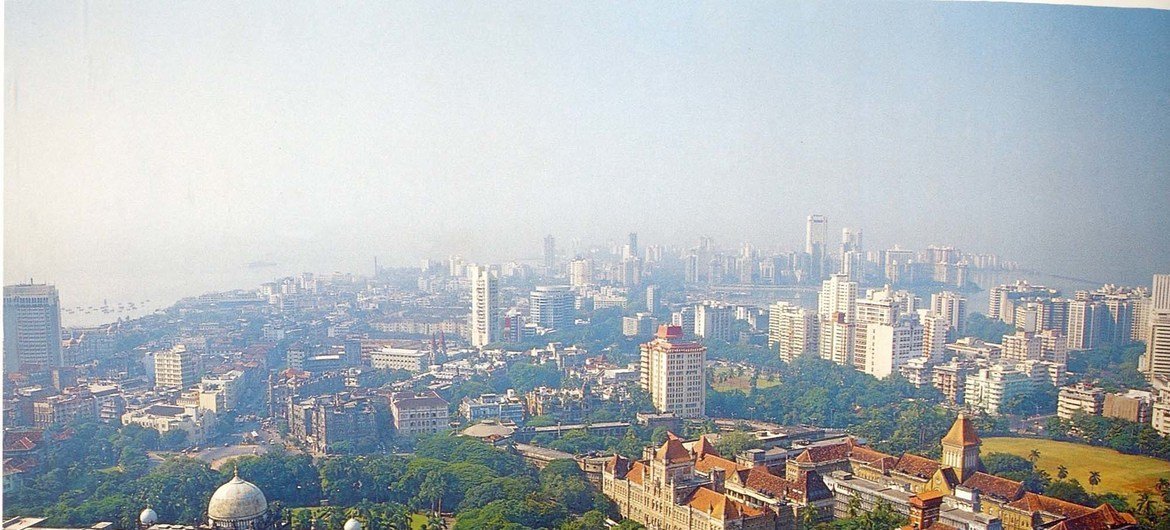 孟买黑马艺术区（Kala Ghoda）鸟瞰图。