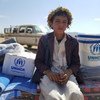 Moheeb, de 8 anos, teve de fugir de sua casa e é agora um dos 2 milhões de pessoas deslocadas internamente no Iémen.