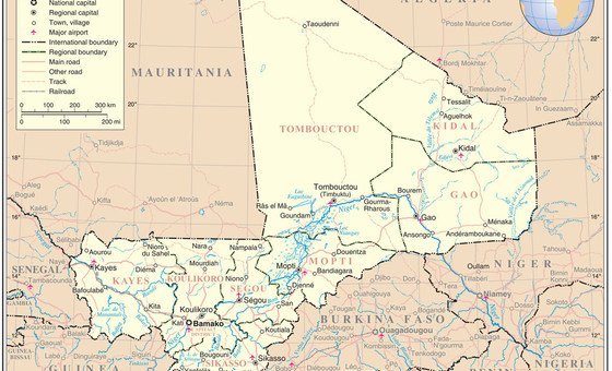 UN 2013 map of Mali