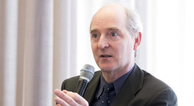 Leonard Doyle, Director, Media and Communication Division of the International Organization for Migration ( IOM ) at the United Nations Office at Geneva.  8 March 2018.