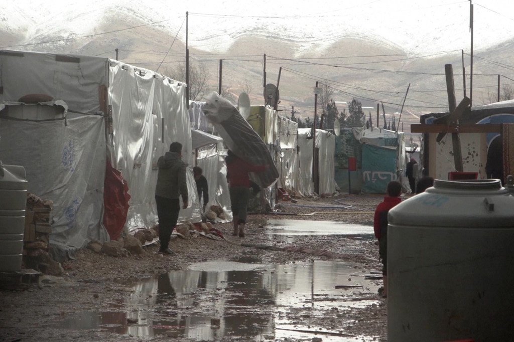 Le HCR fournit une aide d'urgence aux réfugiés syriens au Liban après qu'une violente tempête s'est abattue sur le pays ce dimanche. 6 janvier 2019.