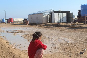 Les personnes déplacées dans le camp d'Al-Areesha ont été gravement touchées depuis décembre 2018 par les fortes pluies et les inondations généralisées.