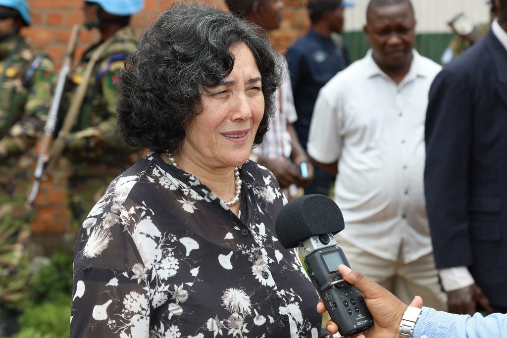 Leila Zerrougui, Représentante spéciale du Secrétaire général et cheffe de la Mission de l'Organisation des Nations Unies pour la stabilisation en République démocratique du Congo (MONUSCO) en janvier 2019.