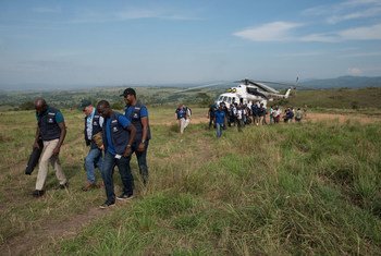 世卫组织埃博拉应对工作人员于2019年1月抵达刚果民主共和国东部伊图里省的科曼达。