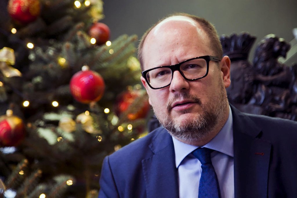 رئيس بلدية مدينة غيدانسك البولندية باول أداموفيتس. يناير 2018.