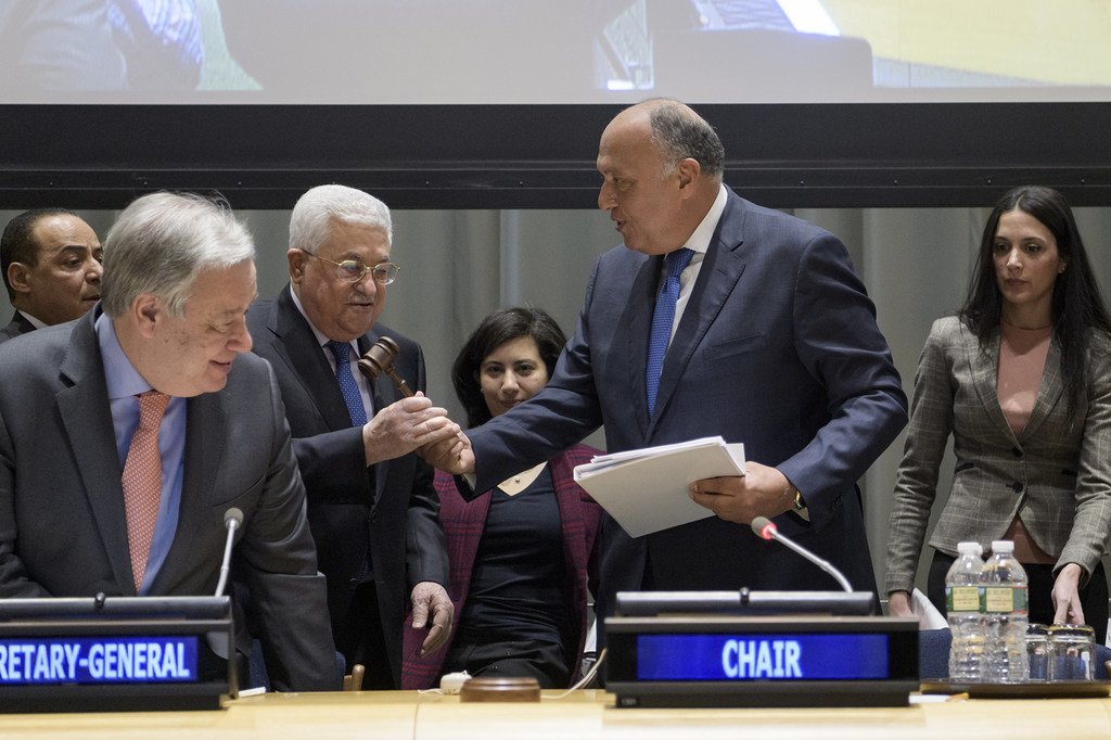 Cérémonie marquant l’accession de la Palestine à la présidence du ‘Groupe des 77 et la Chine’.