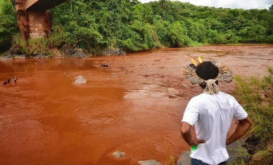 Indígenas Pataxó Hã-hã-hãe vivem na aldeia Naõ Xohã, às margens do rio Paraopeba que foi afetado pelo colapso da barragem em Brumadinho, no Brasil.