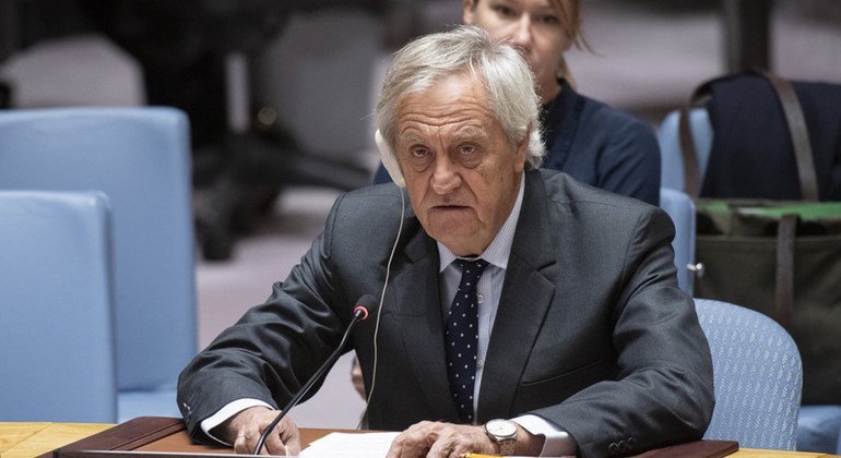 Nicholas Haysom, el representante especial del Secretario General en Somalia informa al Consejo de Seguridad el 3 de enero de 2019