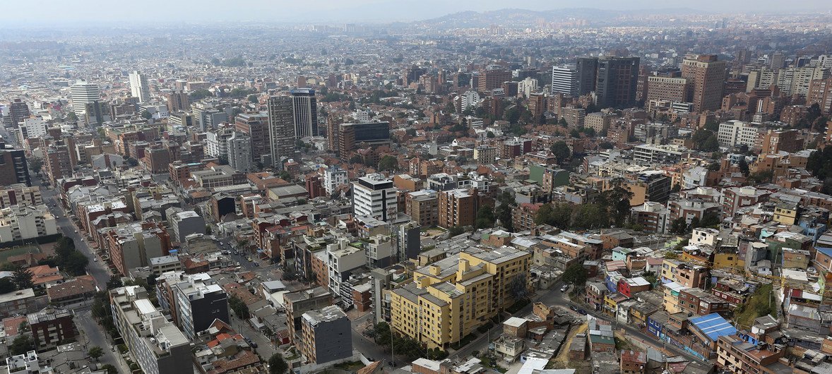 Aerial view of the city of Bogotá, Colombia.  (file)