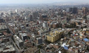 Aerial view of the city of Bogotá, Colombia.  (file)