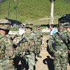 Carlos Ruiz Massieu, Représentant spécial du Secrétaire général pour la Colombie, en visite dans une zone de formation et de réintégration d’anciens combattants à Llano Grande.
