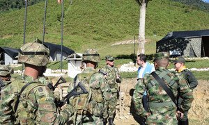 Carlos Ruiz Massieu, Special Representative for Colombia and Head of the United Nations Verification Mission in Colombia visiting the Territorial Areas for Training and Reintegration of Llano Grande, Dabeiba, Antioquia, Colombia (January 2019)