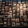 Fotografias de vítimas no Museu Memorial do Holocausto dos Estados Unidos, em Washington