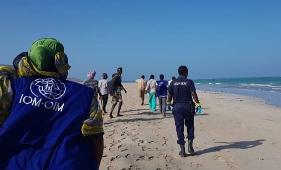 Members of IOM’s Obock team rush to site of Red Sea tragedy to assist Djibouti authorities in search for survivors and victims of Tuesday’s drownings.  January 2019.