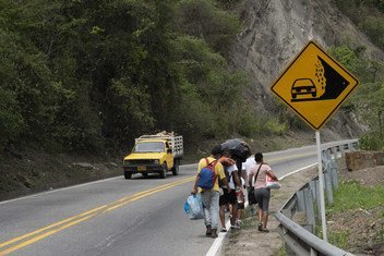 Los venezolanos que salen del país recorren una carretera que sale de Cúcuta en Colombia y se dirige a Pamplona. Septiembre 2018.