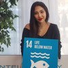  وانغ مياو، إحدى الفائزات في جائزة "أبطال الأرض الشباب" السنة الماضية. وقد تناول موضوعها "الحياة تحت الماء"