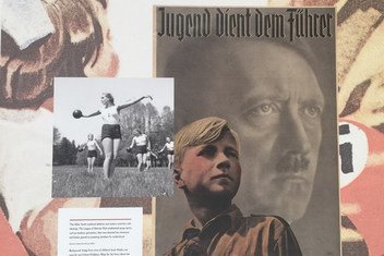 Фото с выставки, рассказывающей о нацистской пропаганде. Она состоялась в ООН в 2017 году.
