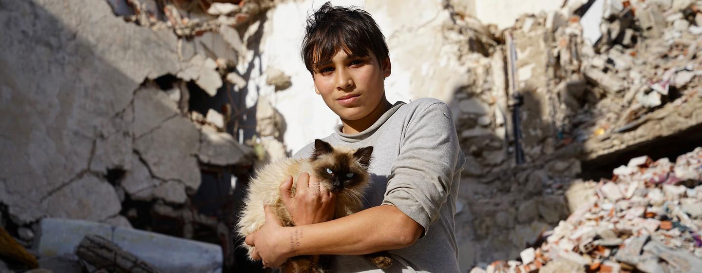 Mohammed, 16, lives in Al Saberi area in Benghazi. He, his parents, and four siblings fled their home which was bombed during the war in 2015. 