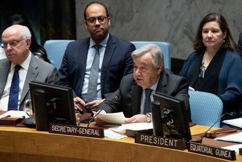 Secretary-General António Guterres addresses the Security Council meeting on mercenary activities as a source of insecurity and destabilization in Africa.