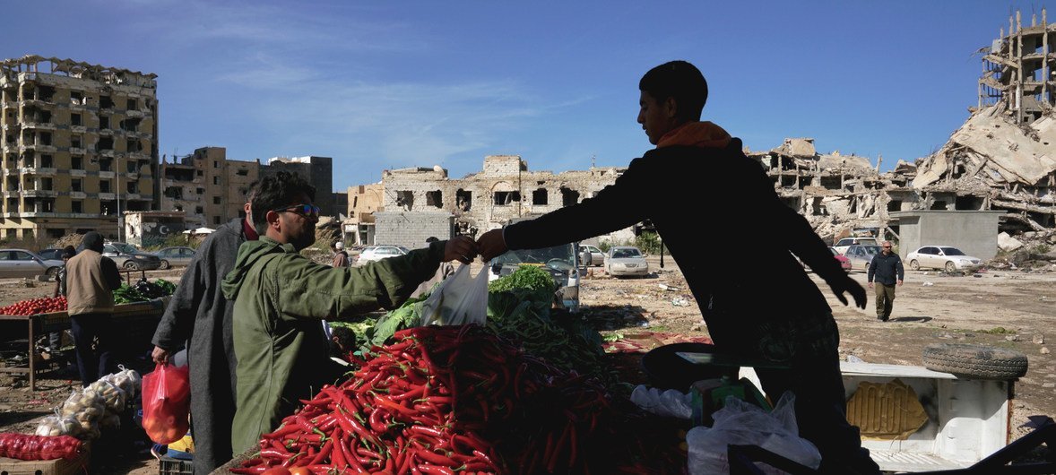 سوق الخضروات في المدينة القديمة في بنغازي. 2 فبراير 2019.