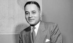 Ralph Bunche, the veteran UN official and Nobel Peace Prize laureate. (1 September 1950)