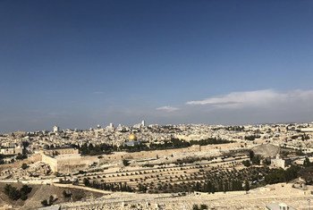 مدينة القدس كما تبدو من أعلى جبل الزيتون. نوفمبر/تشرين الثاني 2018.