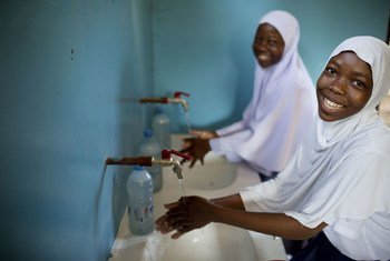 Students in Tanzania enjoy fresh water for drinking, washing and cooking.