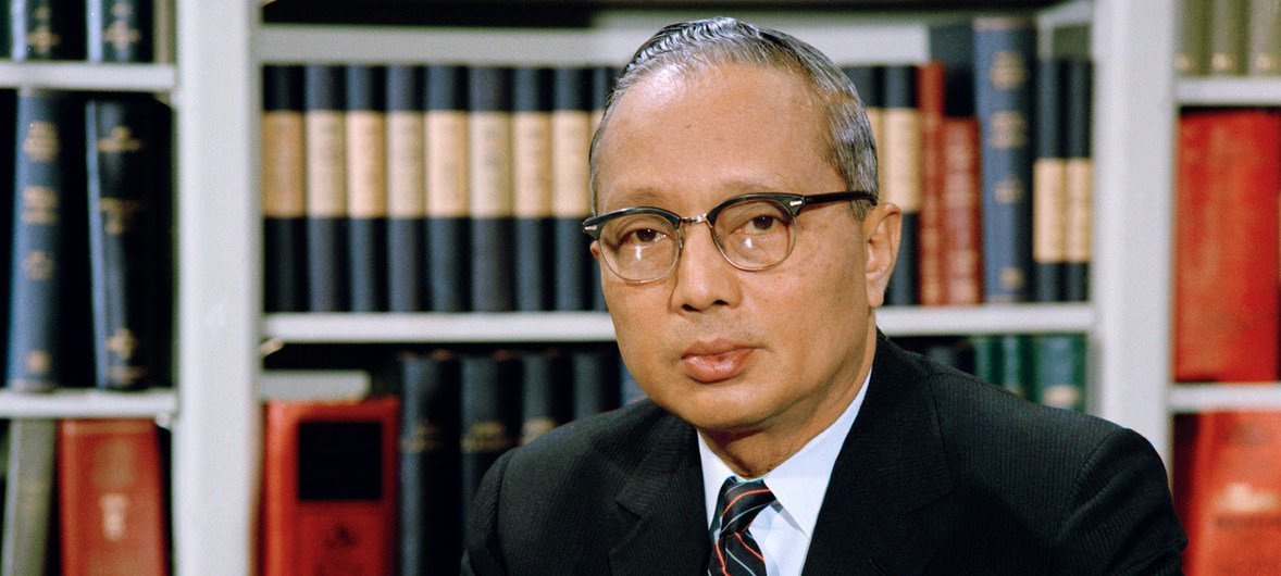 U Thant, the third Secretary-General of the United Nations. 