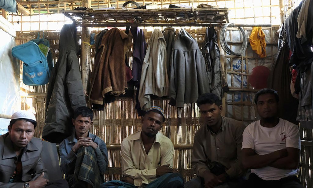 A Cox's Bazar au Bangladesh, des réfugiés rohingyas qui ont fui le Myanmar.
