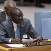 João Ribeiro Butiam Có, Ministro dos Negócios Estrangeiros da Guiné-Bissau, discursa na reunião do Conselho de Segurança sobre a situação no seu país.