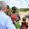 Mark Lowcock, Under Secretary-General for Humanitarian Affairs and Emergency Relief, visiting the densely populated Harare suburb Epworth, in Zimbabwe, where he met with families in need.