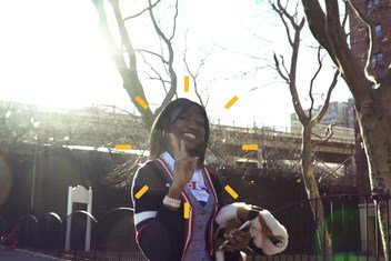 Mouminatou Barry, software engineer and cognitive educator, in Harlem, New York, United States.