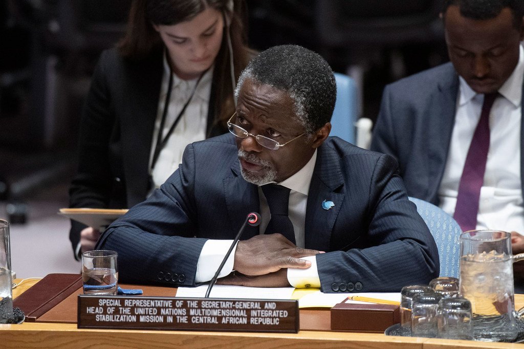 Jeudi 21 février 2019 : dernière intervention de Parfait Onanga-Anyanga devant le Conseil de sécurité en tant que Représentant spécial pour la République centrafricaine.