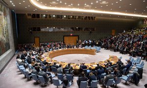 A wide view of the Security Council chamber as it meets on the situation in the Bolivarian Republic of Venezuela.