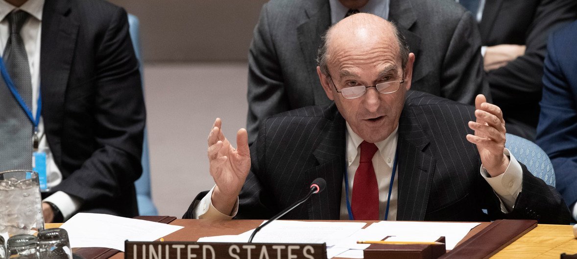 Elliott Abrams, United States Special Representative for Venezuela, addresses the Security Council meeting on the situation in the country.