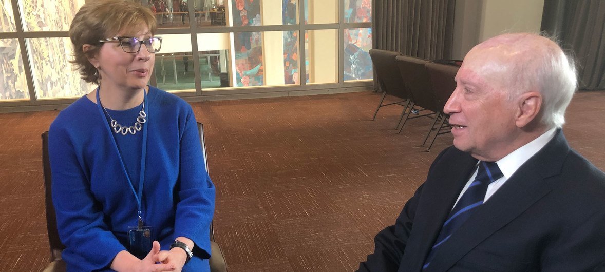 UN News' Elena Vapnitchnaia interviews Matthew Nimetz, the Secretary-General's Special Envoy for negotiations between Greece and the former Yugoslav Republic of Macedonia.  (February 2019)