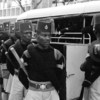 Vikosi vya kwanza vya Ghana vilivyotumwa kama sehemu ya operesheni ya walinda amani wa Umoja wa Mataifa kusaidia kurejesha utulivu nchini Jamhuri ya ya Congo ya zamani (ONUC). Pichani ni polisi wa Ghana mwezi August mwaka 1960 wakiwa mjini Leopoldville am