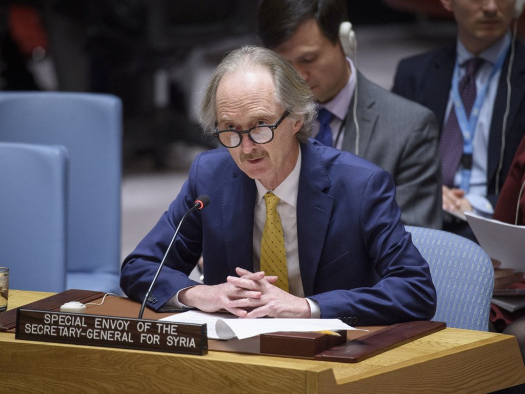 联合国叙利亚问题特使盖尔•佩德森 (Geir O. Pedersen)今天在安理会就叙利亚问题进行通报。