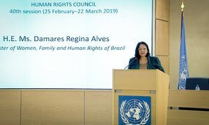 Ministra da Mulher, da Família e dos Direitos Humanos, Damares Alves.