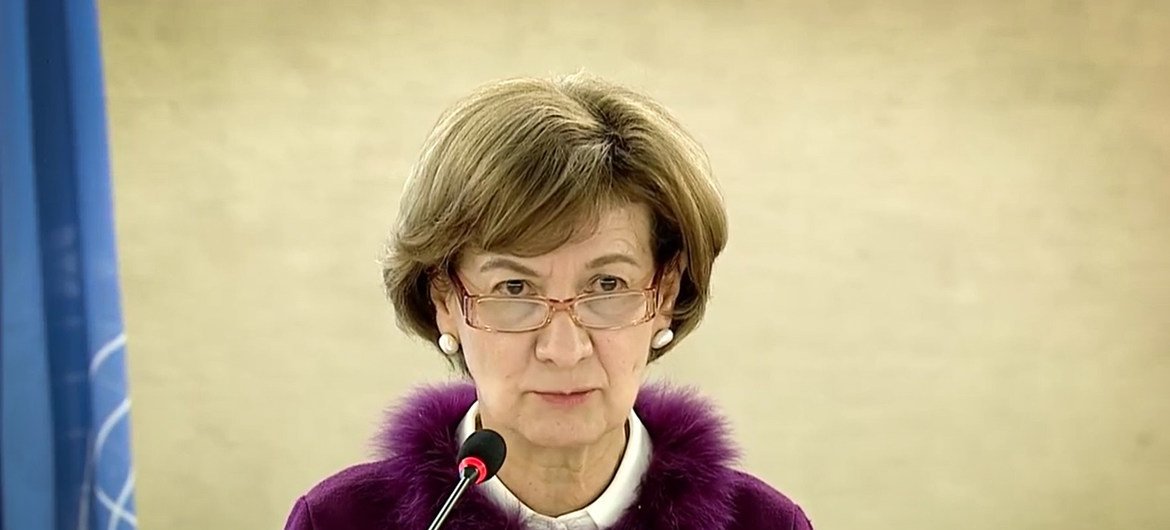 Secretária de Estado dos Negócios Estrangeiros e da Cooperação de Portugal, Teresa Ribeiro, no Conselho de Direitos Humanos
