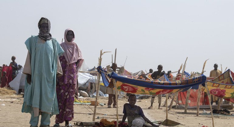 Some 35,000 refugees from Nigeria have arrived in the village of Goura in north-east Cameroon following Boko Haram attacks in January 2019.