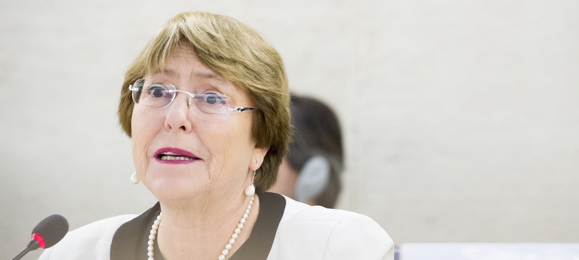 Michelle Bachelet, la Alta Comisionada de la ONU para los Derechos Humanos.