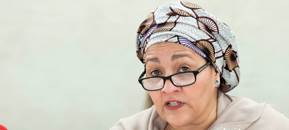 UN Deputy Secretary-General Amina Mohammed addresses the 40th session of the Human Rights Council in Geneva.