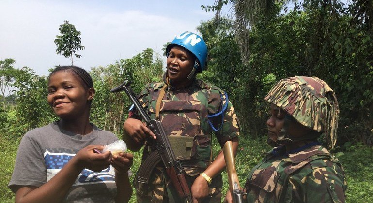 Tanzania women peacekeepers serving with MONUSCO’s Force Intervention Brigade (FIB) contingent in Beni’s area of Mavivi in DRC’s North Kivu province have been taking part in both security patrols as well as empowering the community with income generating 