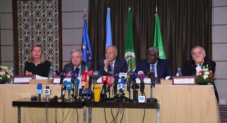 Guterres esteve reunido este sábado com o grupo conhecido como o “quarteto árabe”, composto por representantes da Liga Árabe, União Europeia, UE, União Africana, UA, e Nações Unidas.