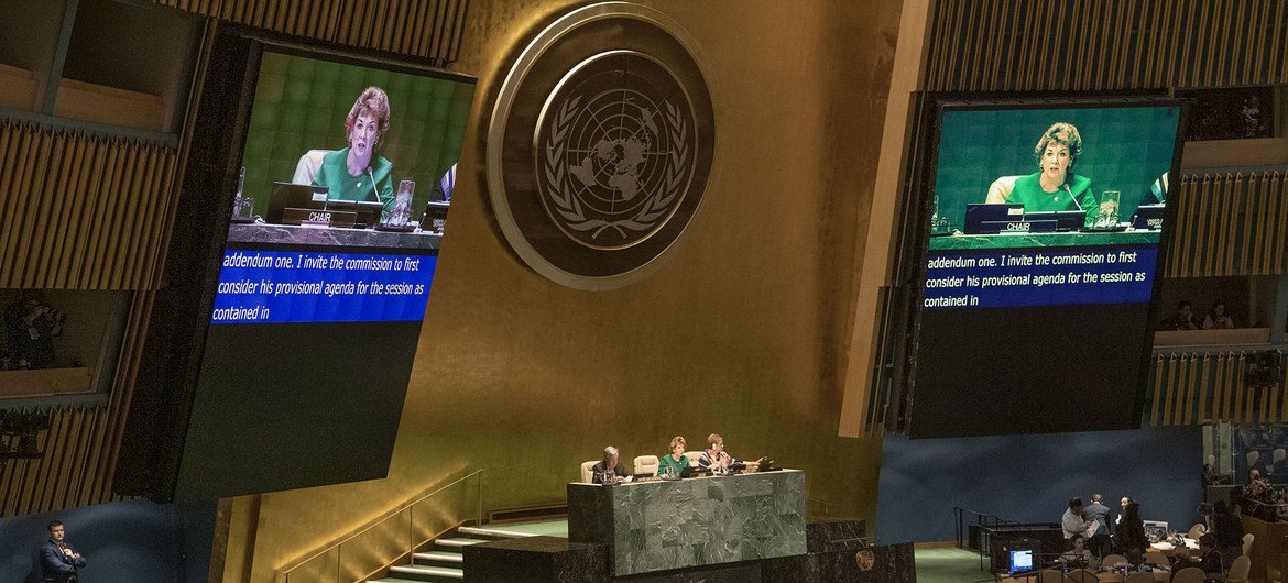افتتاح الدورة الثالثة والستين للجنة الأمم المتحدة لوضع المرأة. 11 مارس/آذار 2019.