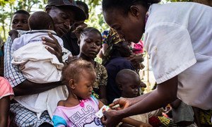 Saint Martyr Health Clinic, in Kananga, Kasaï region, Democratic Republic of Congo, during a malnutrition screening (January 2018)